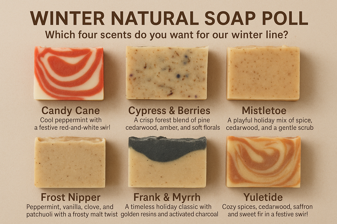 🎄 Winter Magic in a Bar: Help Us Choose Ever & Ember’s 2025 Winter Soap Collection