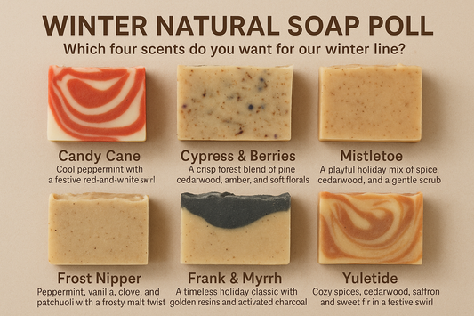 🎄 Winter Magic in a Bar: Help Us Choose Ever & Ember’s 2025 Winter Soap Collection