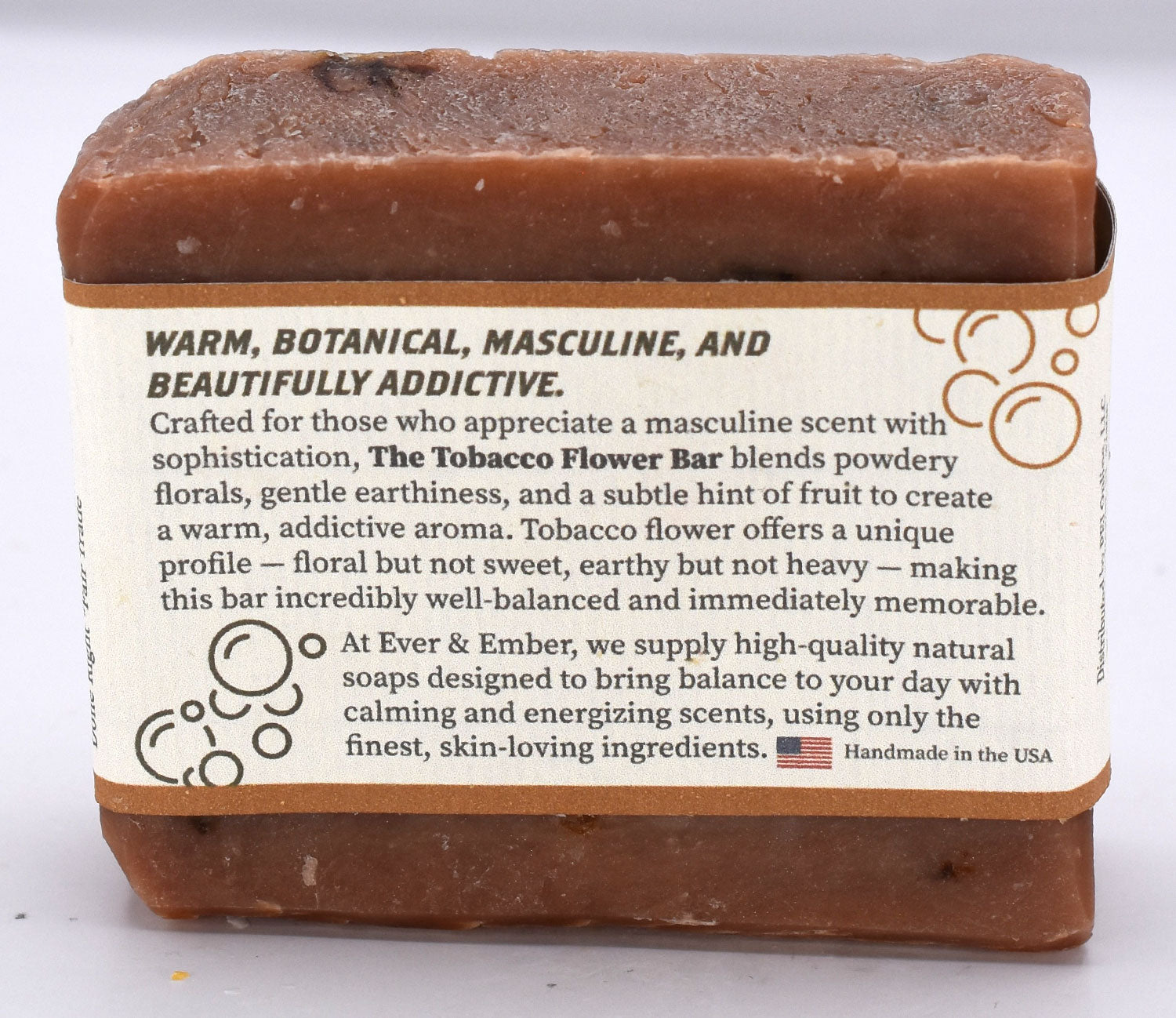 tobacco soap benefits Vanilla Castile MAN BAR - Moisture Rich