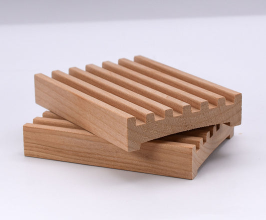4" Alder Battlement Style Soap Dish